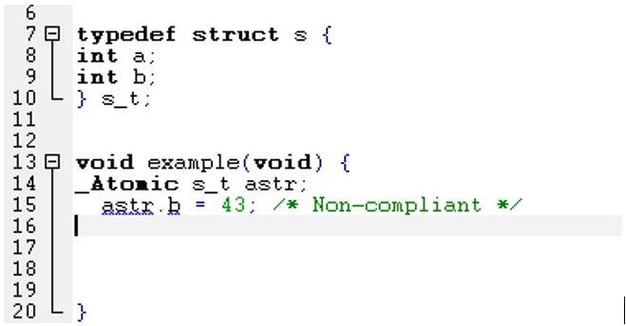 Violation of atomic variable rules