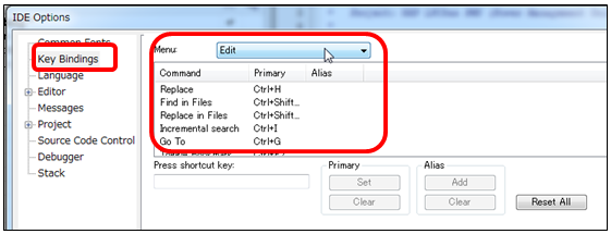 shortcuts editor 4